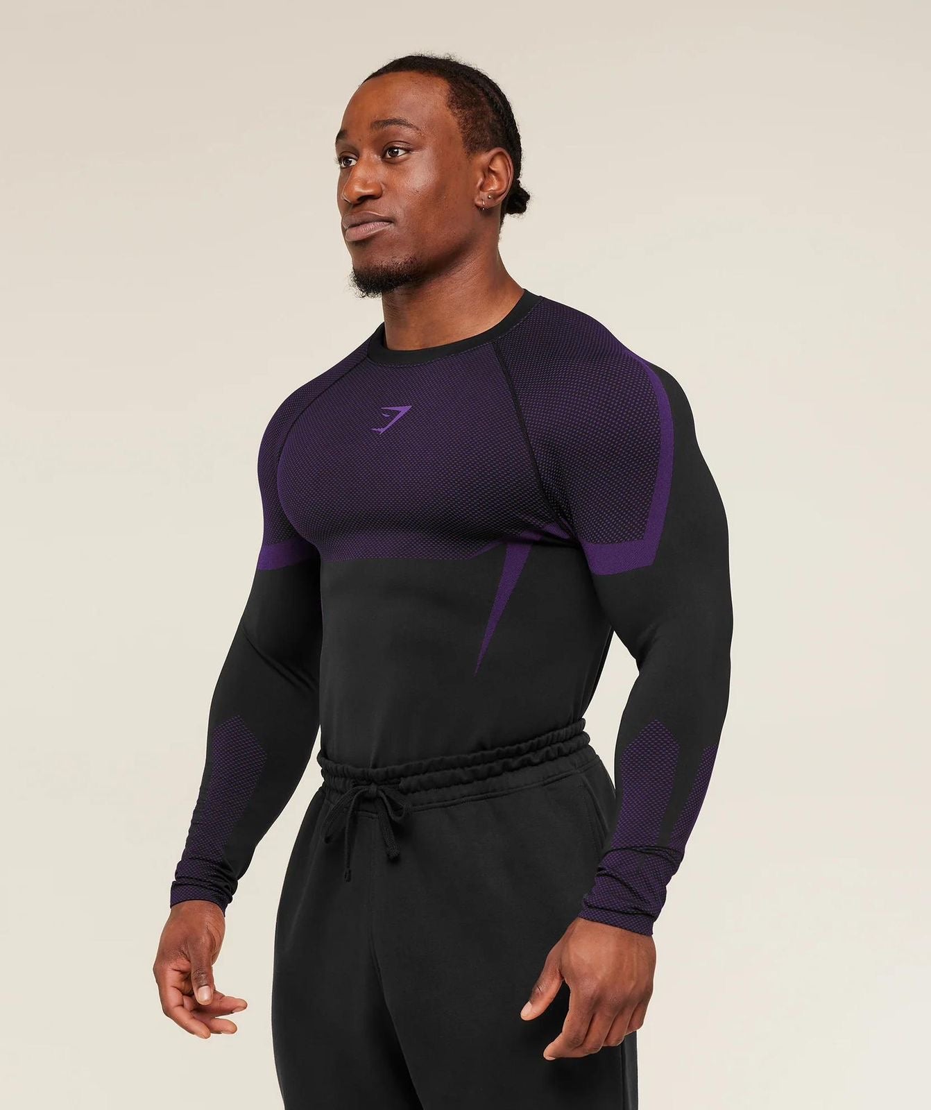 Onyx 5.0 Seamless Longsleeve T-Shirt Black/Aesthetic Purple