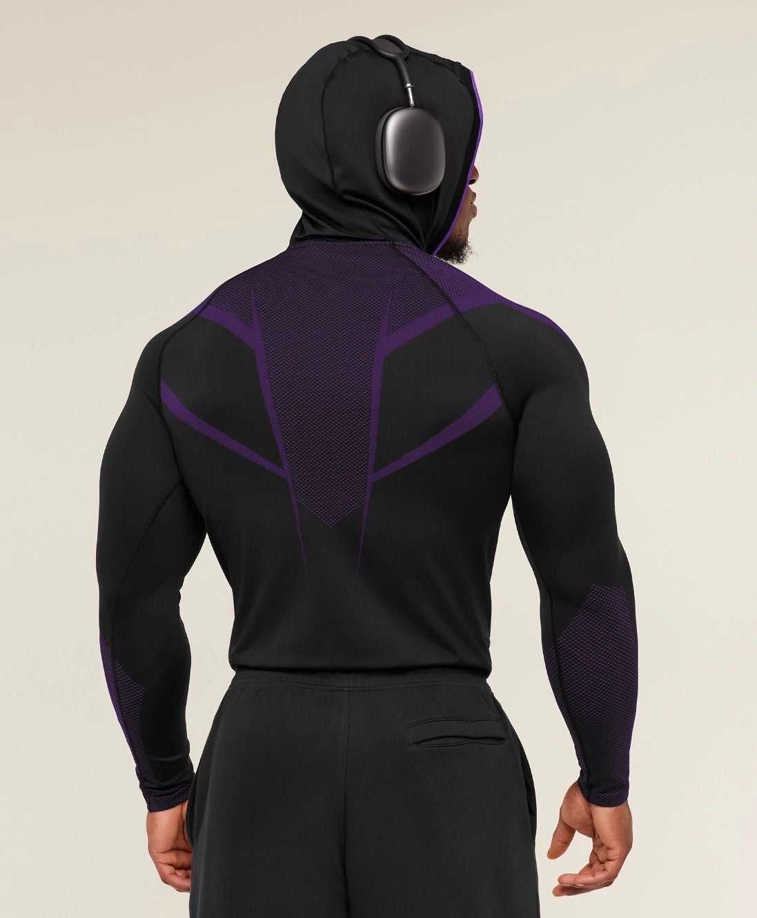 Onyx 5.0 Seamless Hoodie Black/Aesthetic Purple – Shape Up Beirut