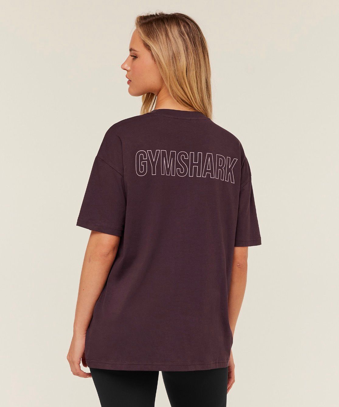 Trace Graphic Oversized T-Shirt Cherry Purple
