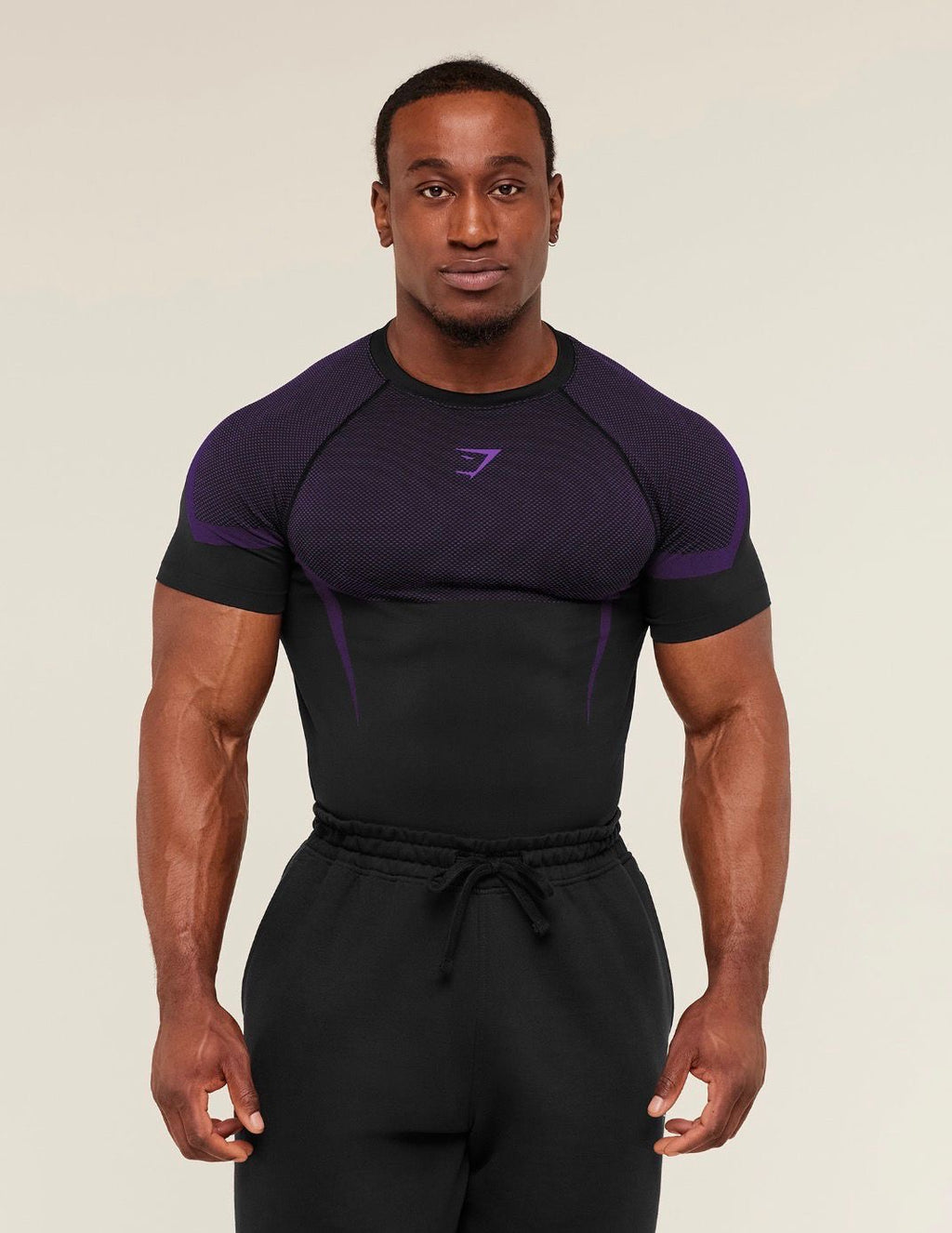 Onyx 5.0 Seamless T-Shirt Black/Aesthetic Purple
