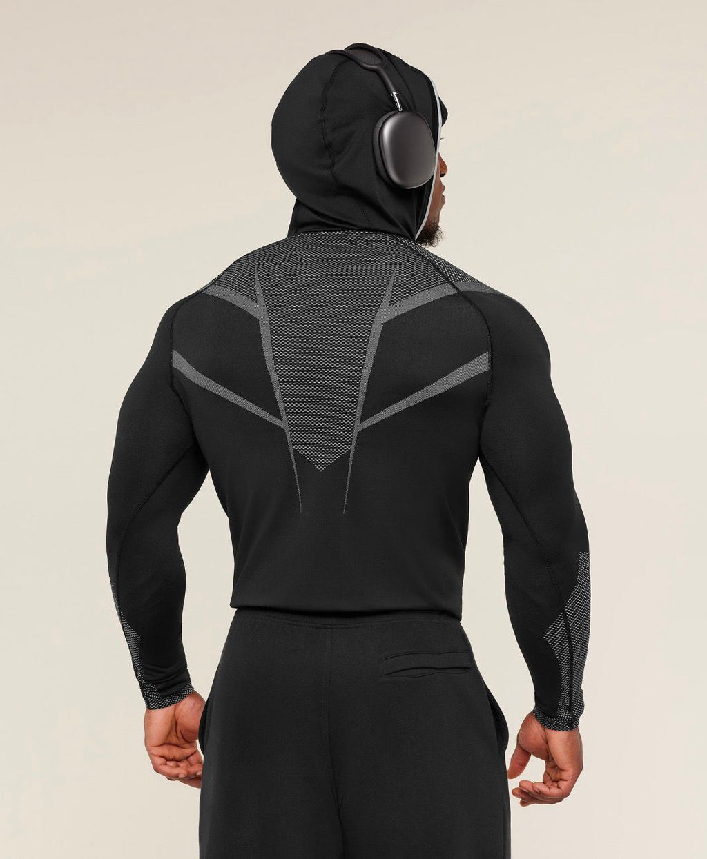 Onyx 5.0 Seamless Hoodie Black/Light Grey