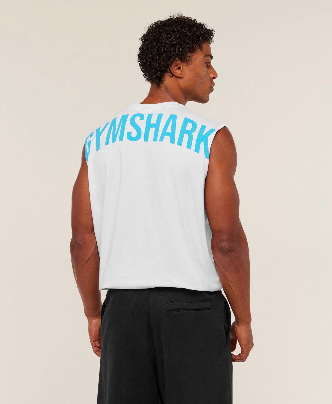 Power Cut Off Tank White/Blue