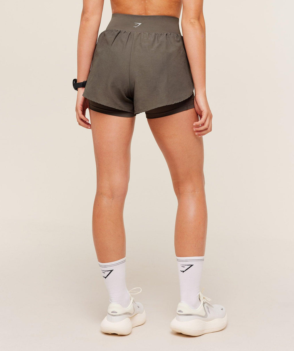 Running 2-in-1 Camo Brown