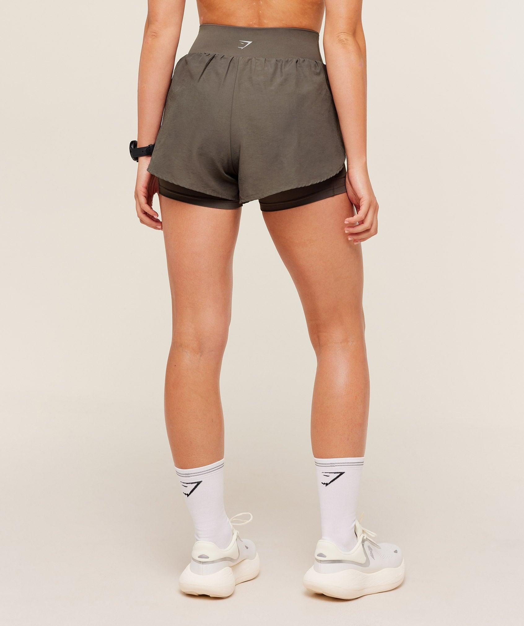Running 2-in-1 Camo Brown