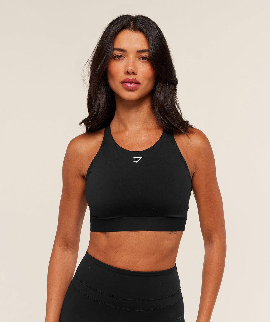 High Coverage High Support Sports Bra Black