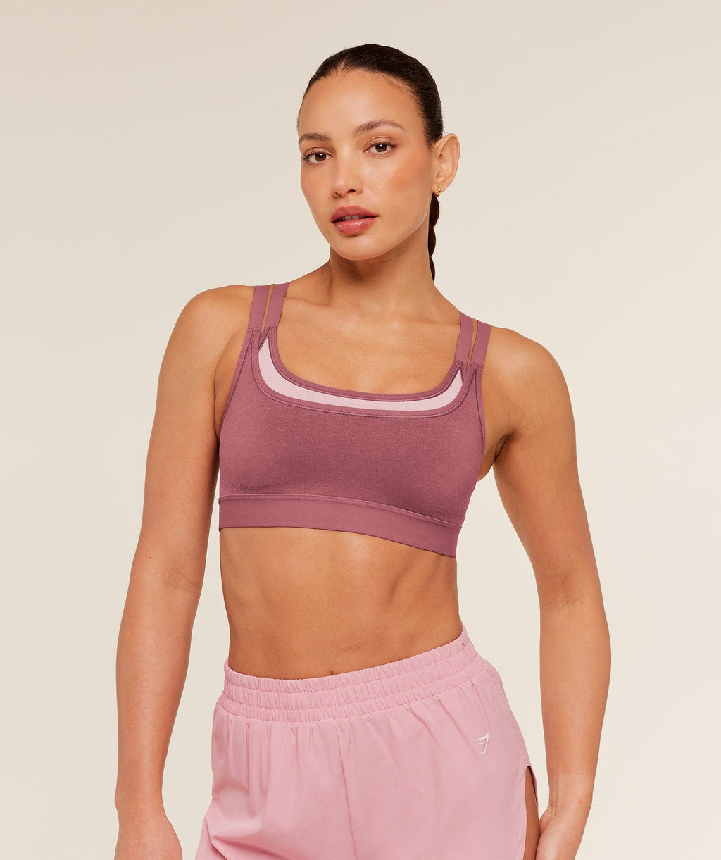 Interval Seamless Medium Support Sports Bra Reset Pink/Light Pink