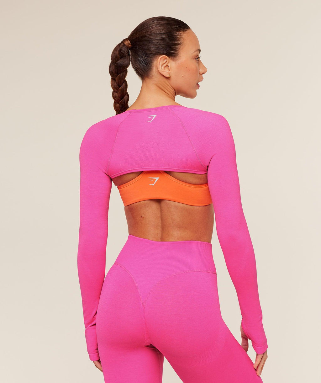 Interval Seamless Shrug Electric Pink