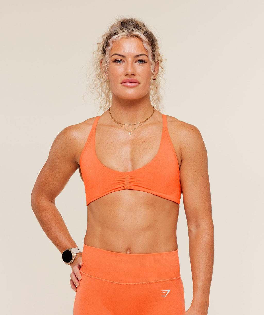 Interval Seamless Light Support Sports Bra Day Glow Peach