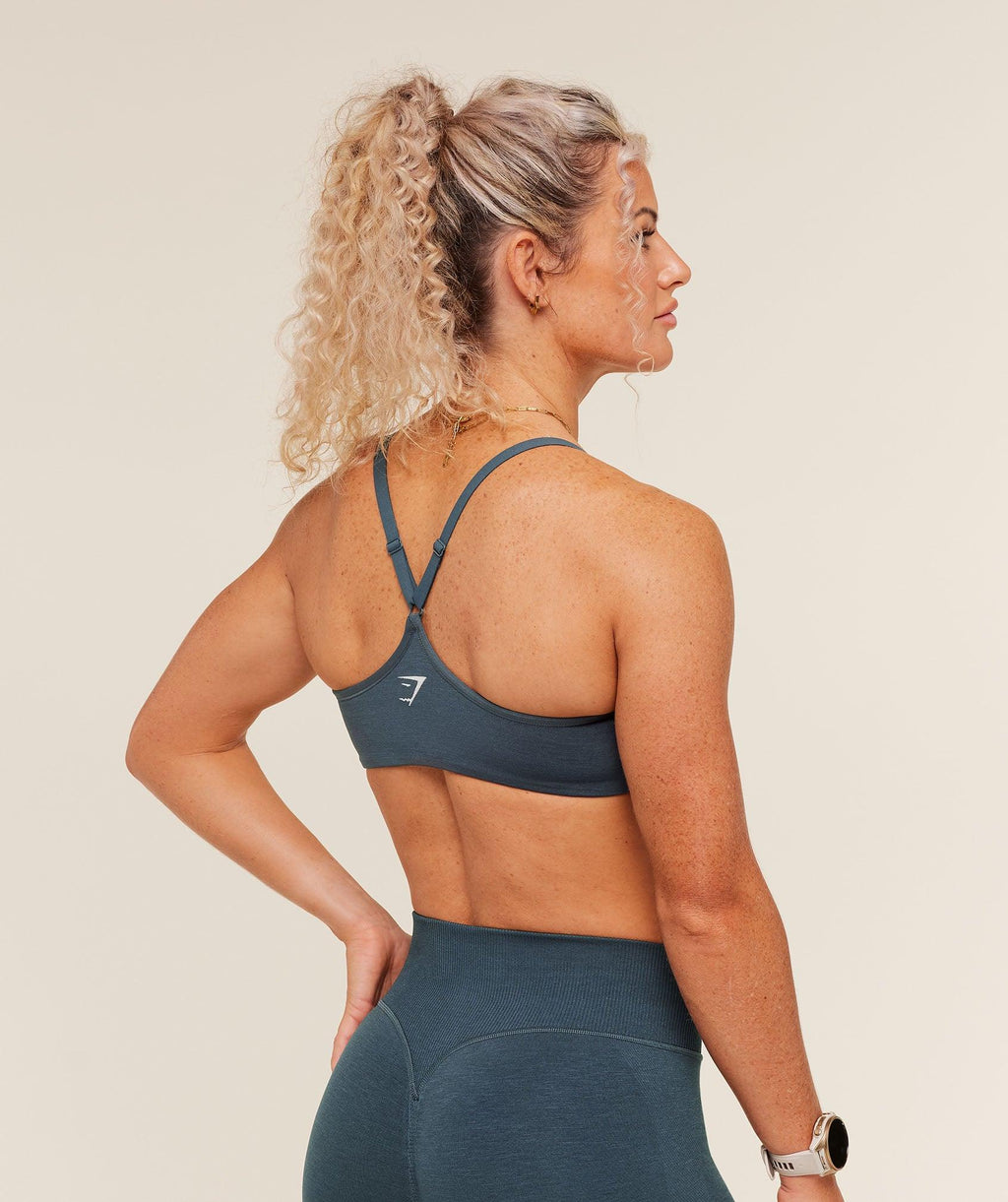 Interval Seamless Light Support Sports Bra Stealth Blue