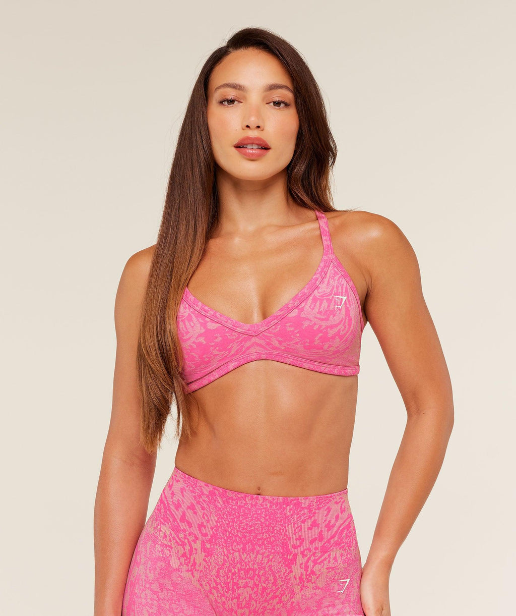 Adapt Animal X Whitney Sports Bra Electric Pink / Sorbet Yellow