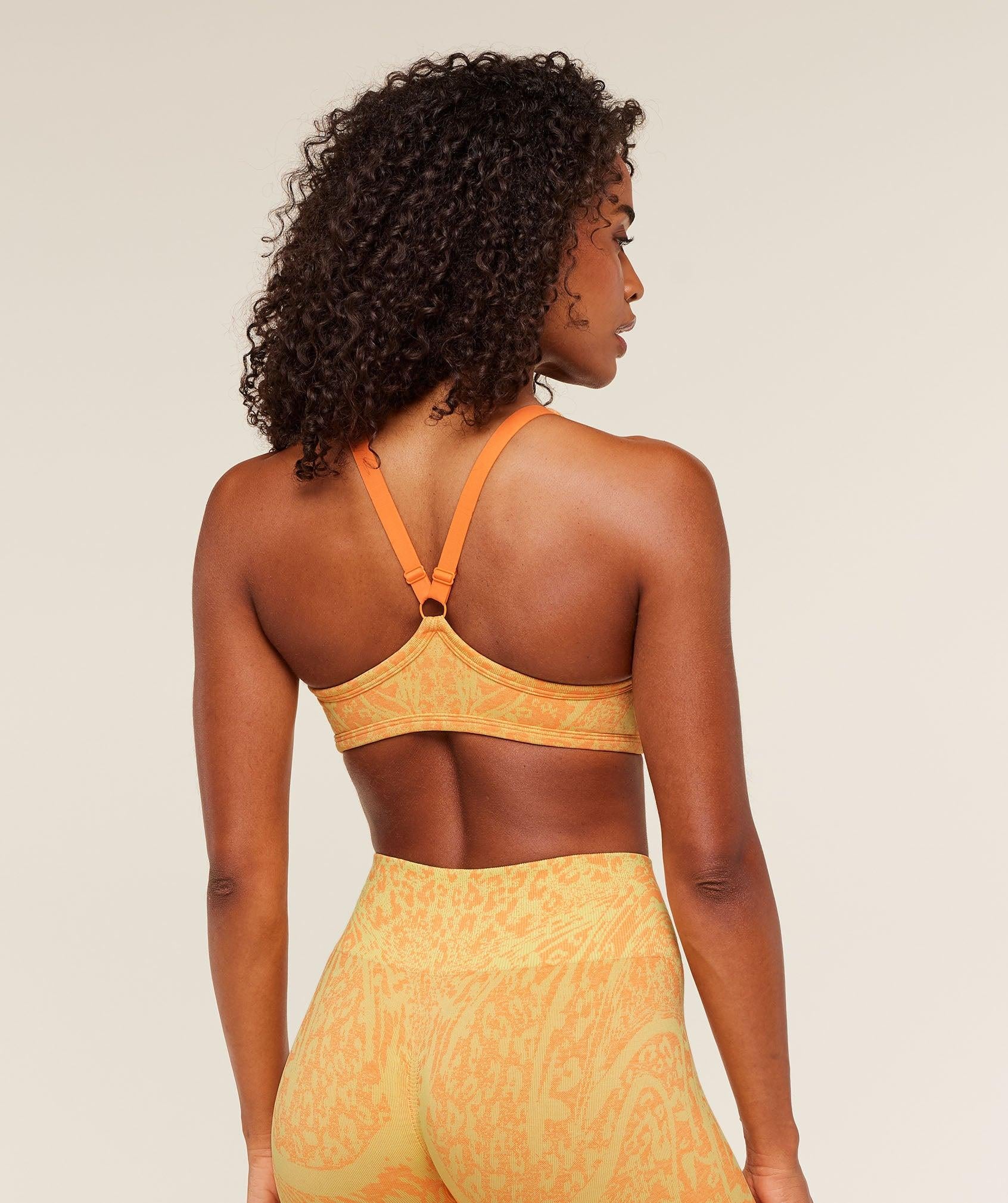 Adapt Animal X Whitney Sports Bra Sorbet Yellow / Dayglow Peach
