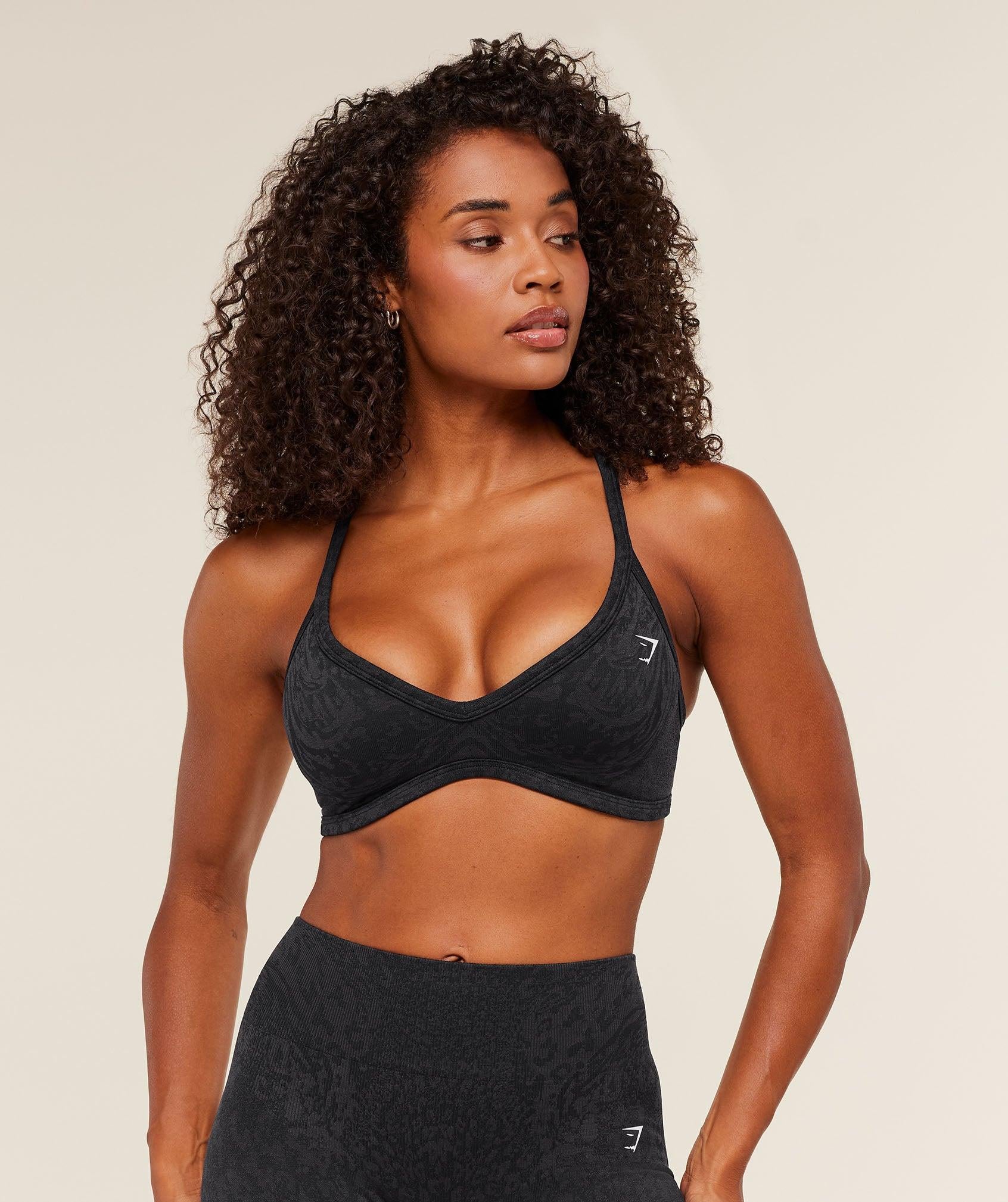 Adapt Animal X Whitney Sports Bra Black / Asphalt Grey