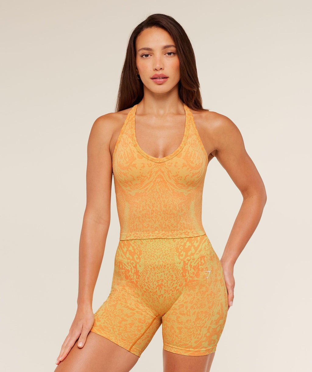 Adapt Animal X Whitney Tank Top With Shelf Sorbet Yellow / Dayglow Peach