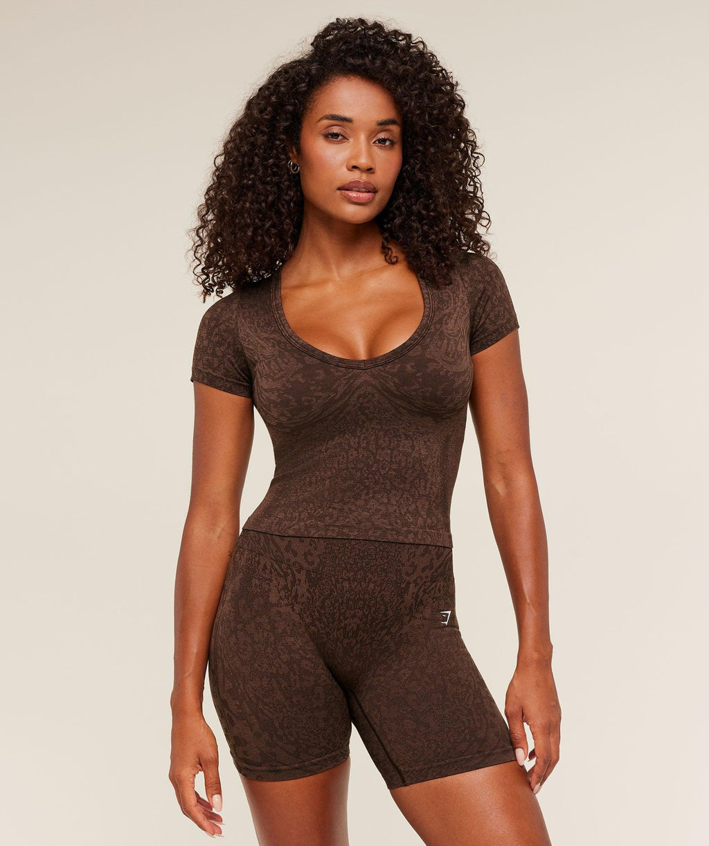 Adapt Animal X Whitney Short Sleeve Top Archive Brown / Soft Brown