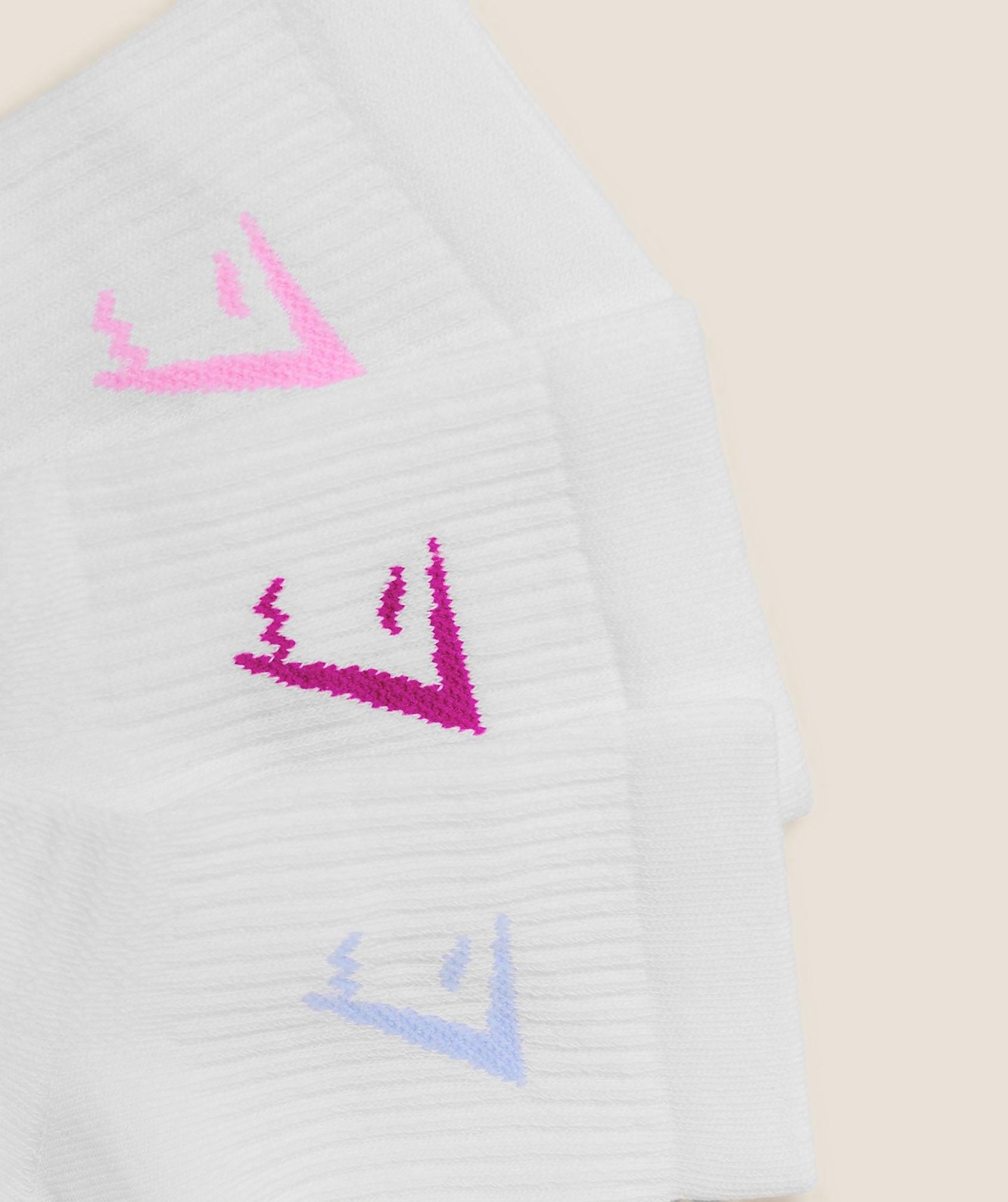 Midi Socks 3PK White / Chilled Blue / Focused Pink / Super-Set Pink