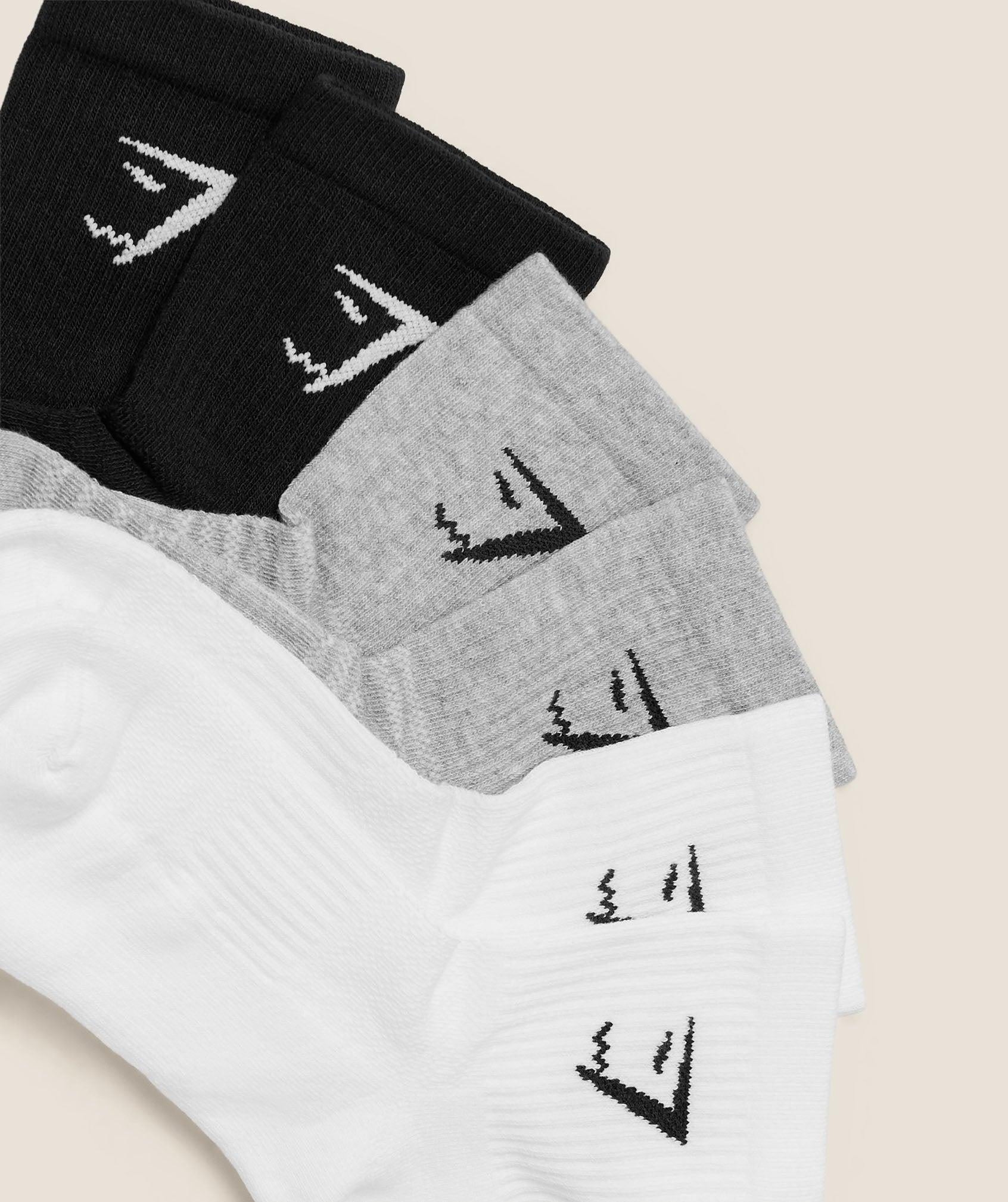 Midi Socks 6PK White / Light Grey Core Marl / Black