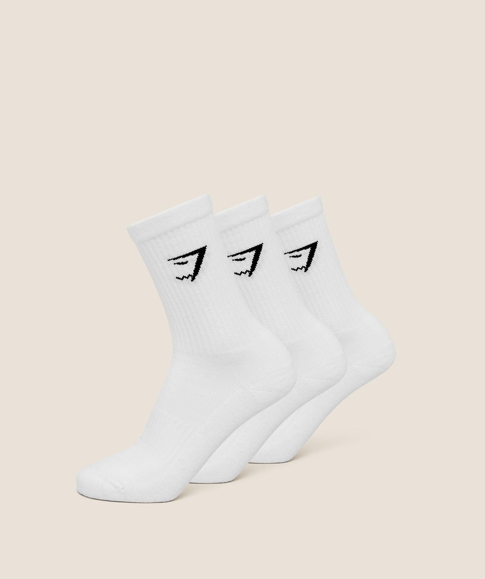 Crew Socks 3PK GS White