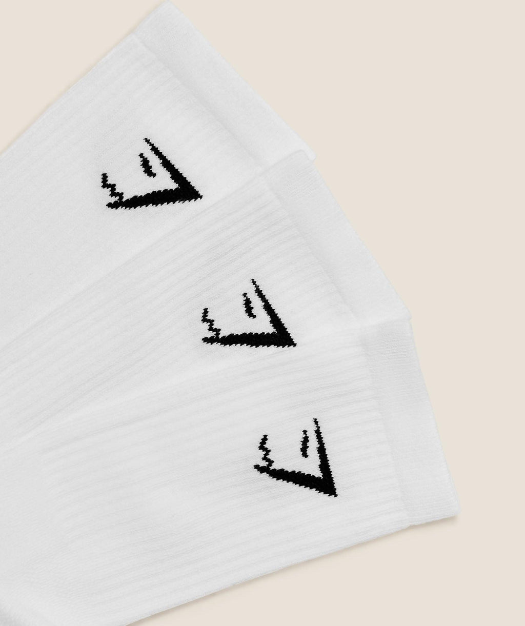Crew Socks 3PK GS White
