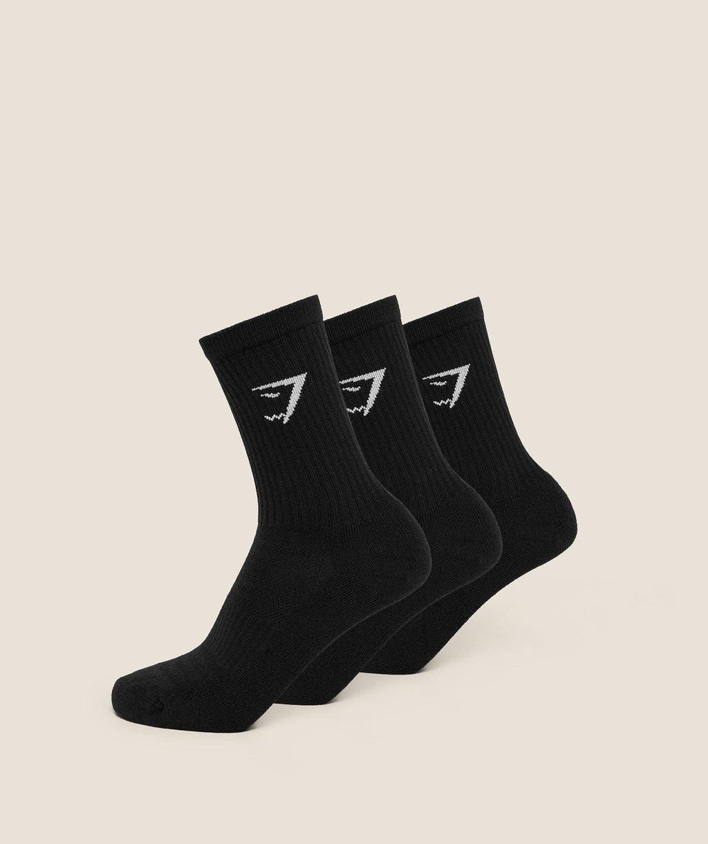 Crew Socks 3PK GS Black