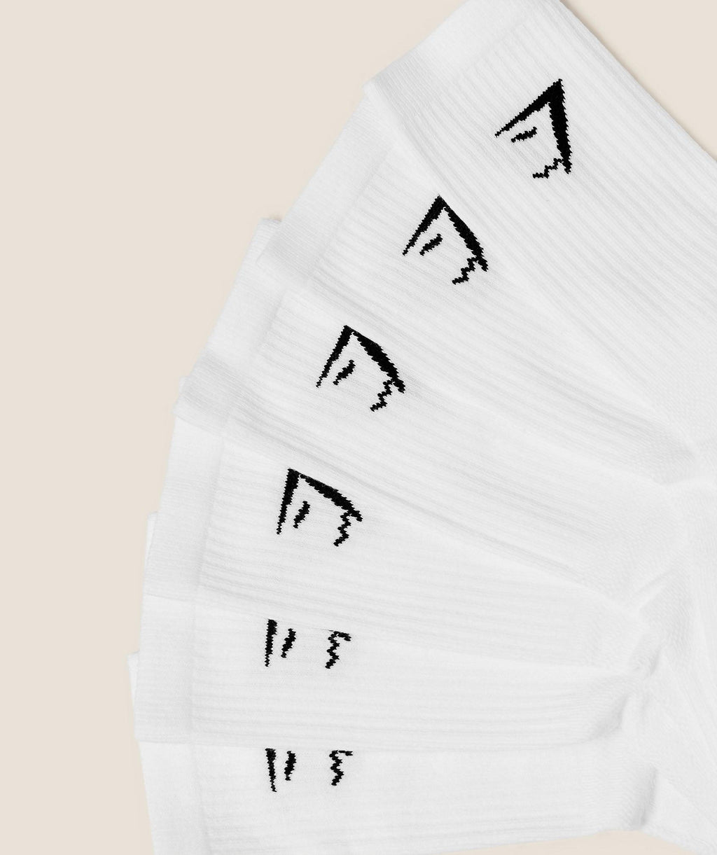 Crew Socks 6PK GS White
