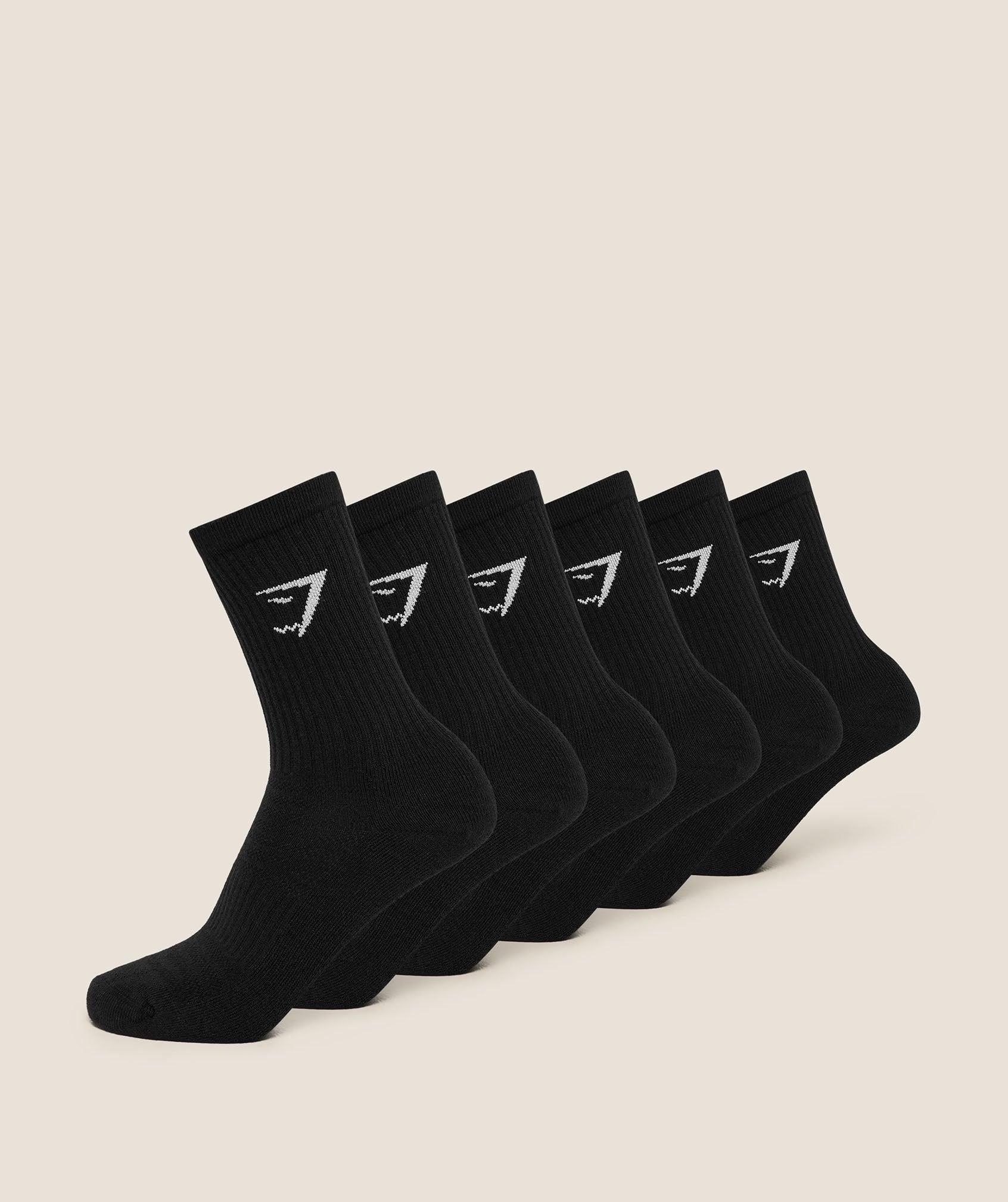 Crew Socks 6PK GS Black