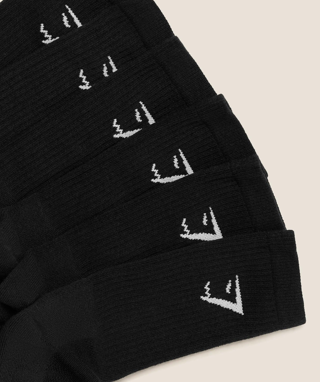 Crew Socks 6PK GS Black