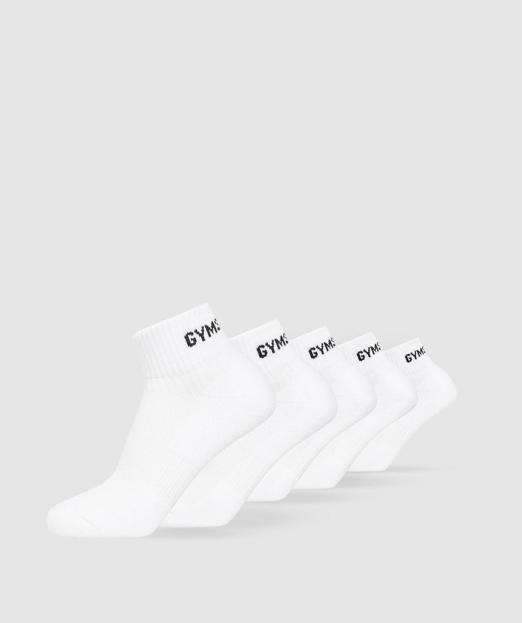 Quarter Socks 5PK White