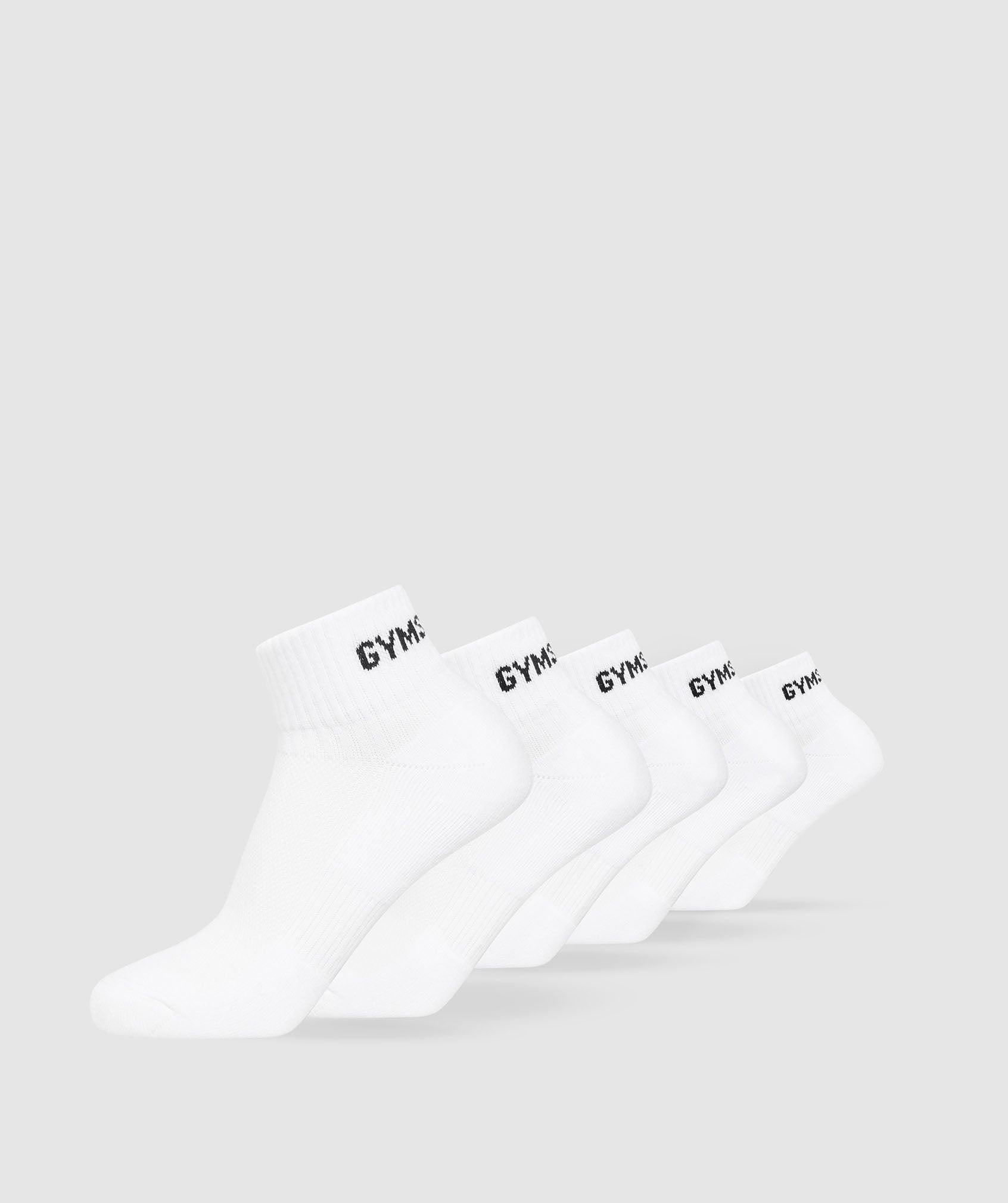 Quarter Socks 5PK White