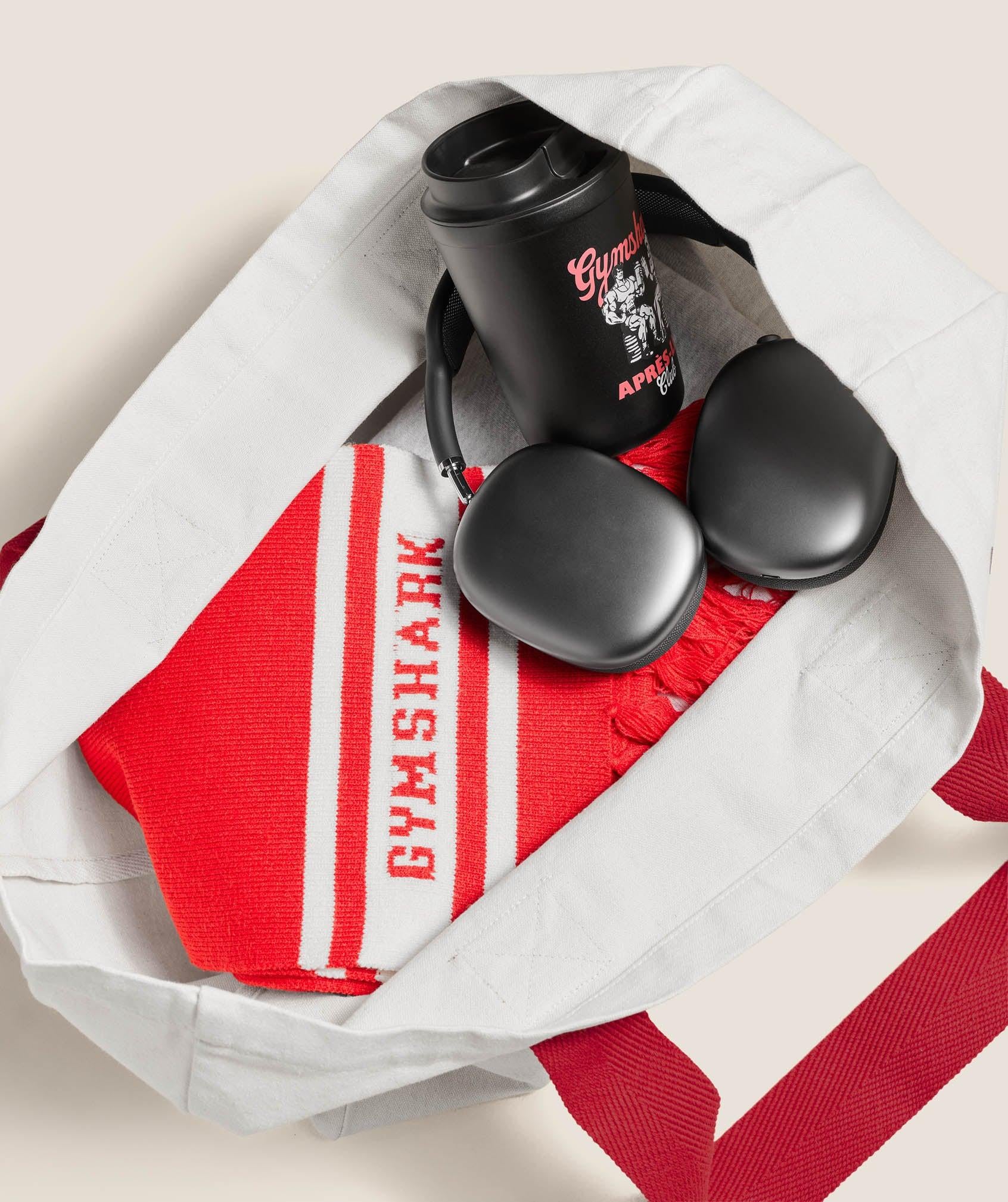 Love Lifting Graphic Tote Bag White