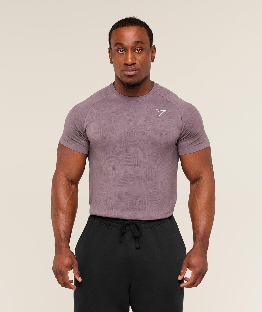 Geo Seamless T-Shirt Dusk Purple / Cool Brown