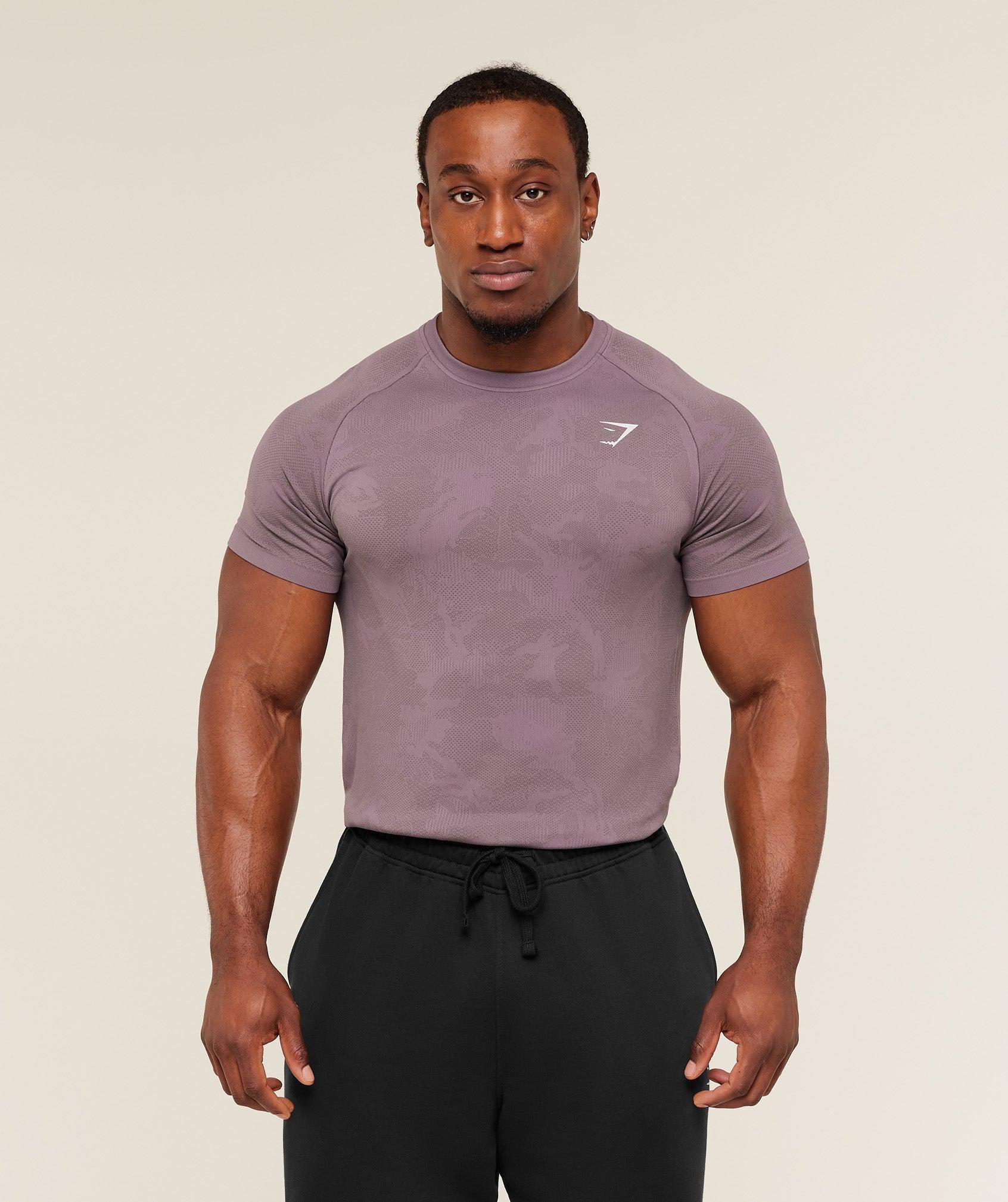 Geo Seamless T-Shirt Dusk Purple / Cool Brown
