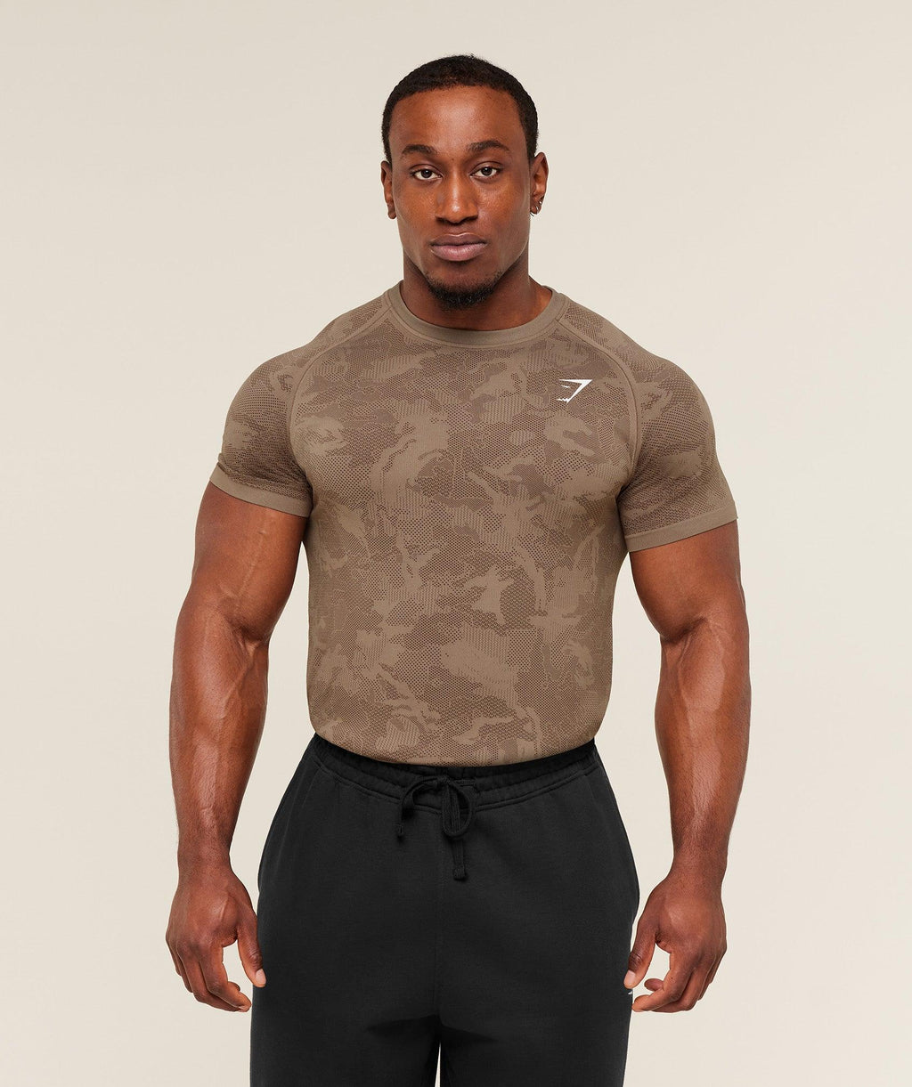 Geo Seamless T-Shirt Brown / Archive Brown