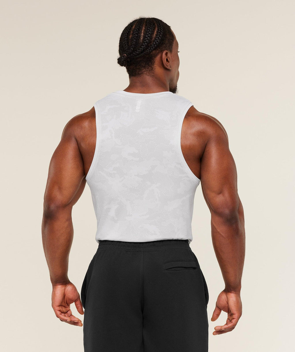 Geo Seamless Tank White / Light Grey