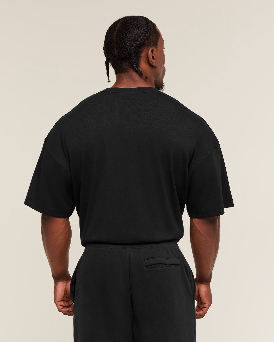 Oversized Premium Ribbed T-Shirt Black