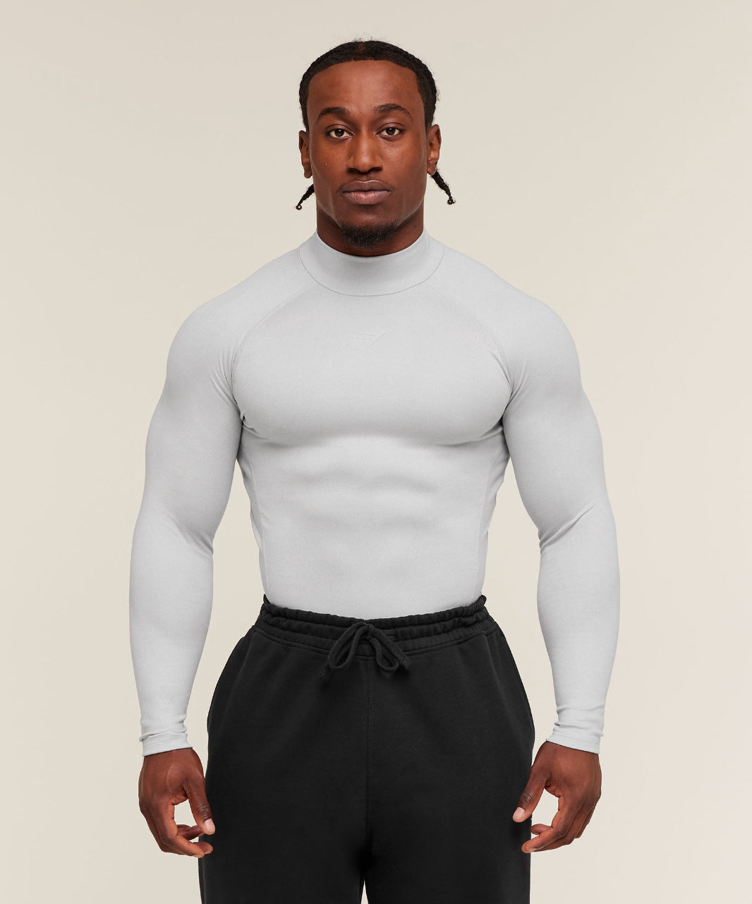 Element Baselayer Mock Neck LS White Metal Grey