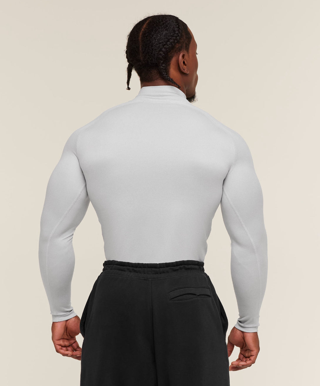 Element Baselayer Mock Neck LS White Metal Grey