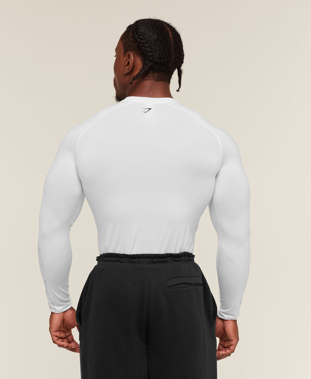 Outline Graphic Long Sleeve Baselayer White
