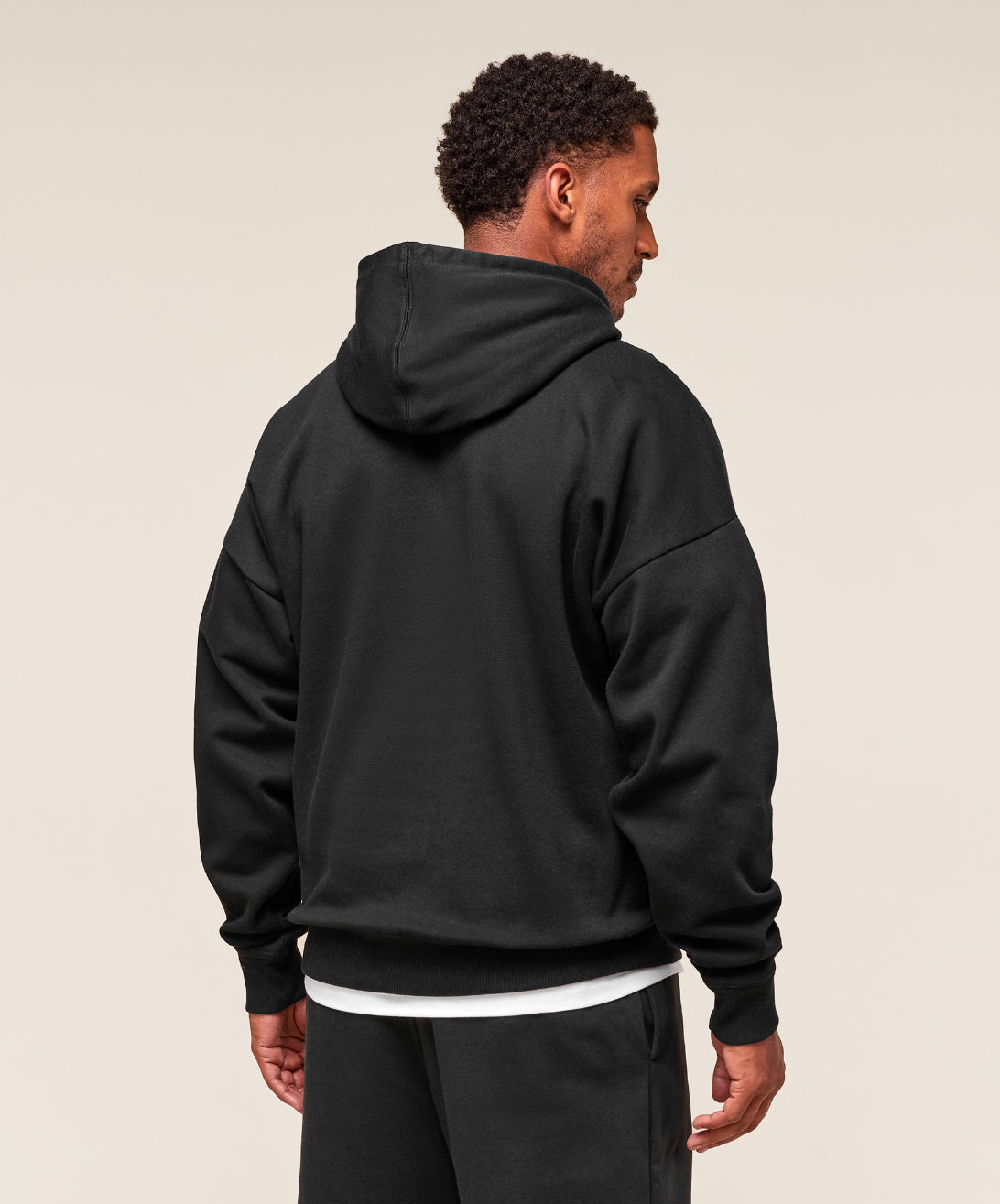 Crest Oversized Hoodie Black