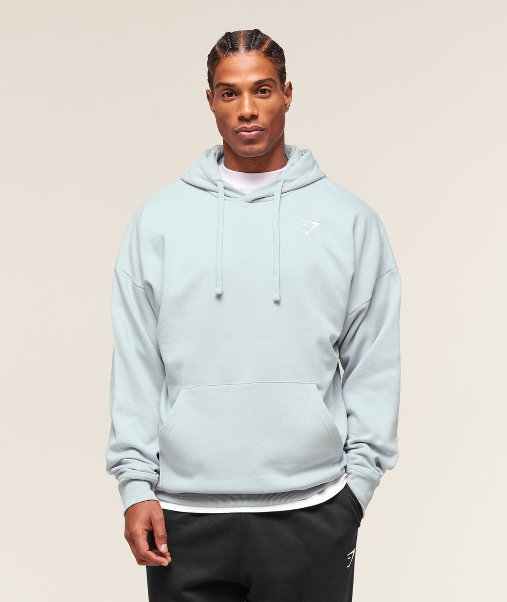 Crest Oversized Hoodie Smoke Blue