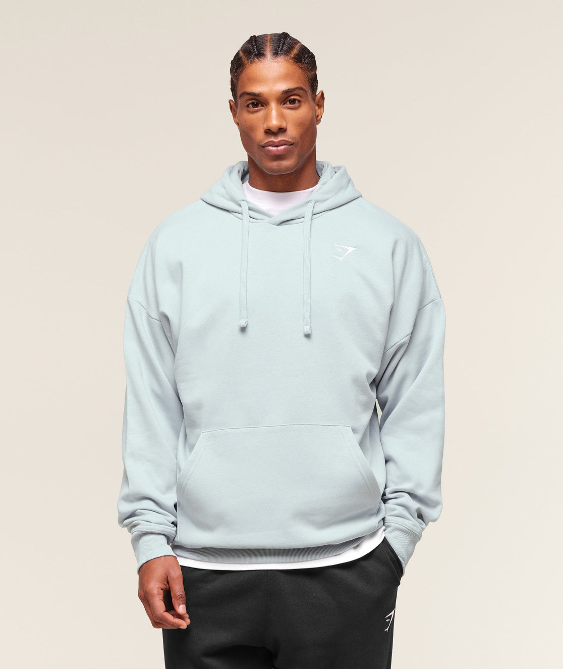 Crest Oversized Hoodie Smoke Blue