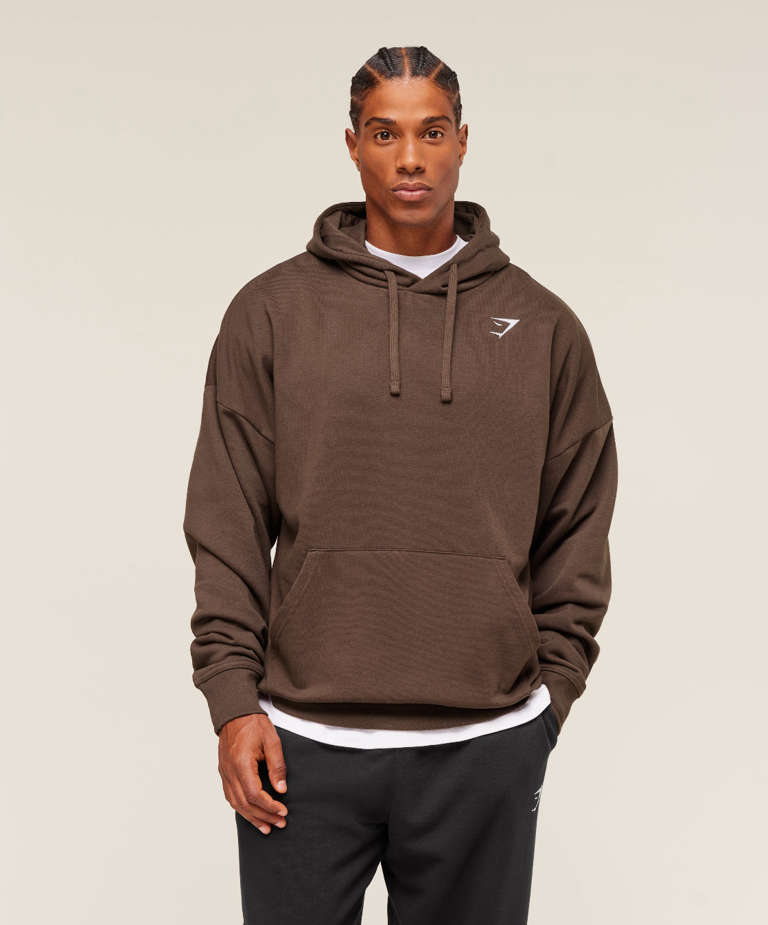 Crest Oversized Hoodie Archive Brown