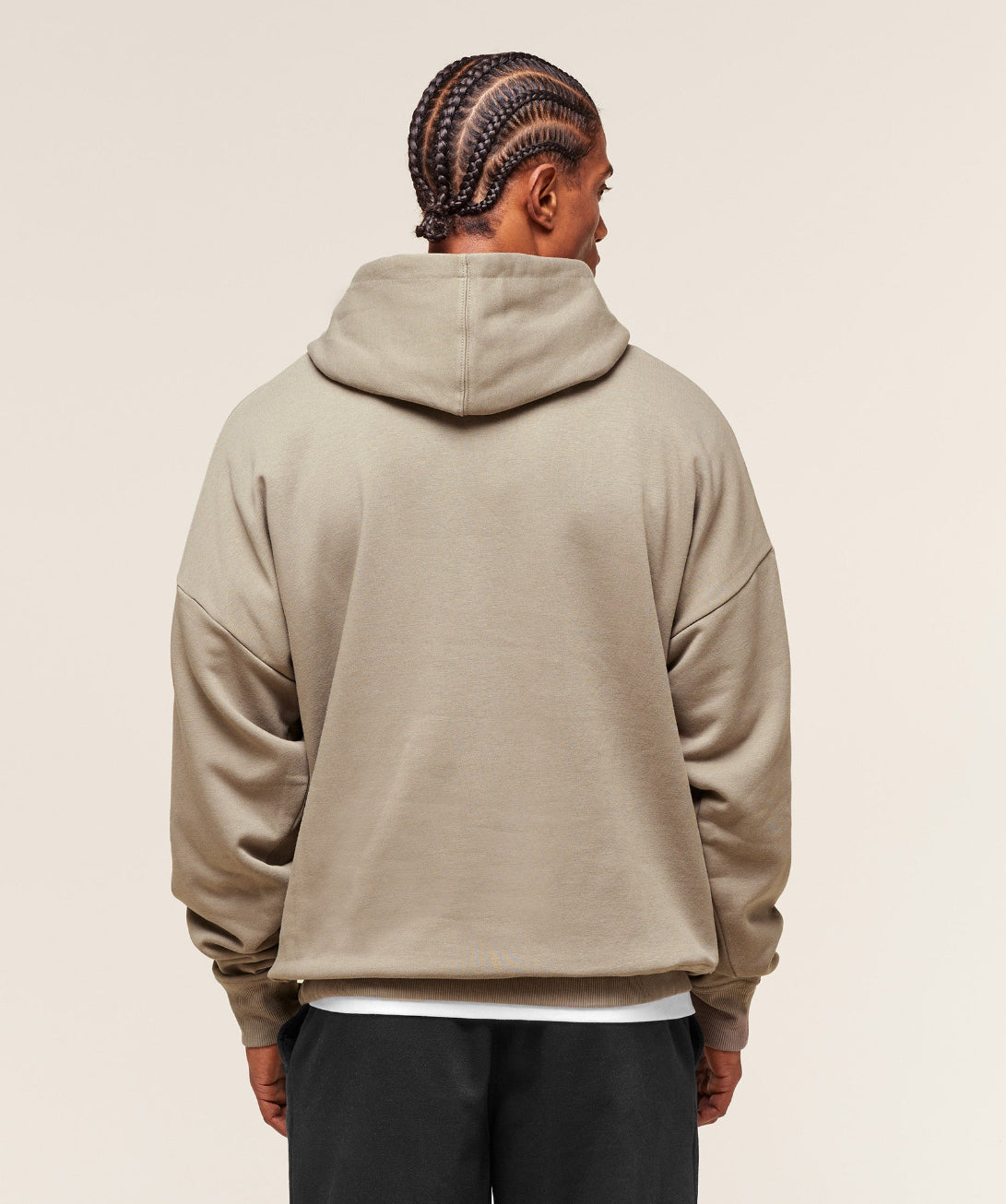 Crest Oversized Hoodie Linen Brown
