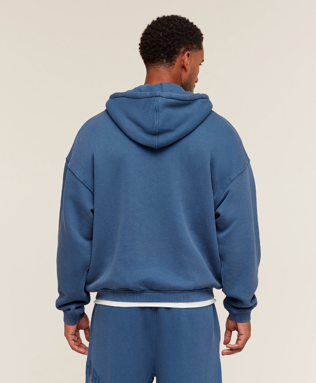 Power Zip Up Hoodie Deep Petrol Blue