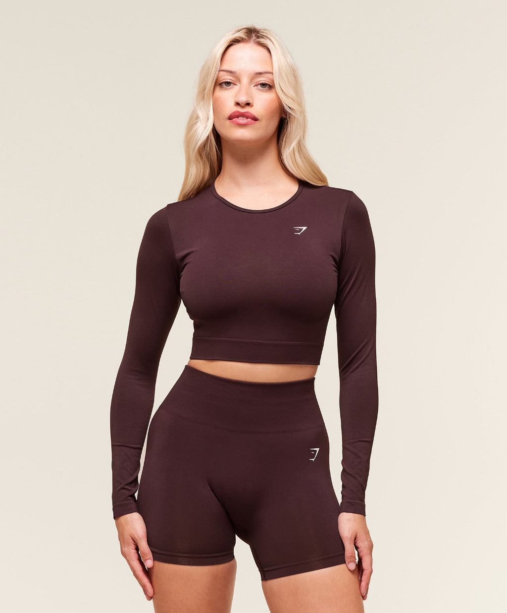 Everyday Seamless Long Crop Top Cherry Purple