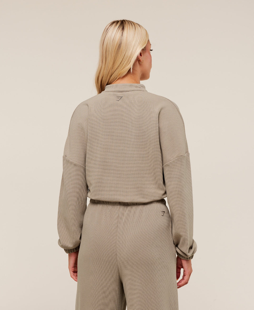 Waffle Midi Zip Up Jacket Lifestyle Brown