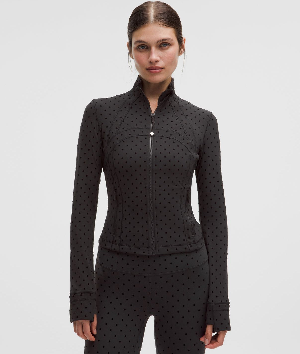 Define Cropped Jacket Nulu Polka Flock Black