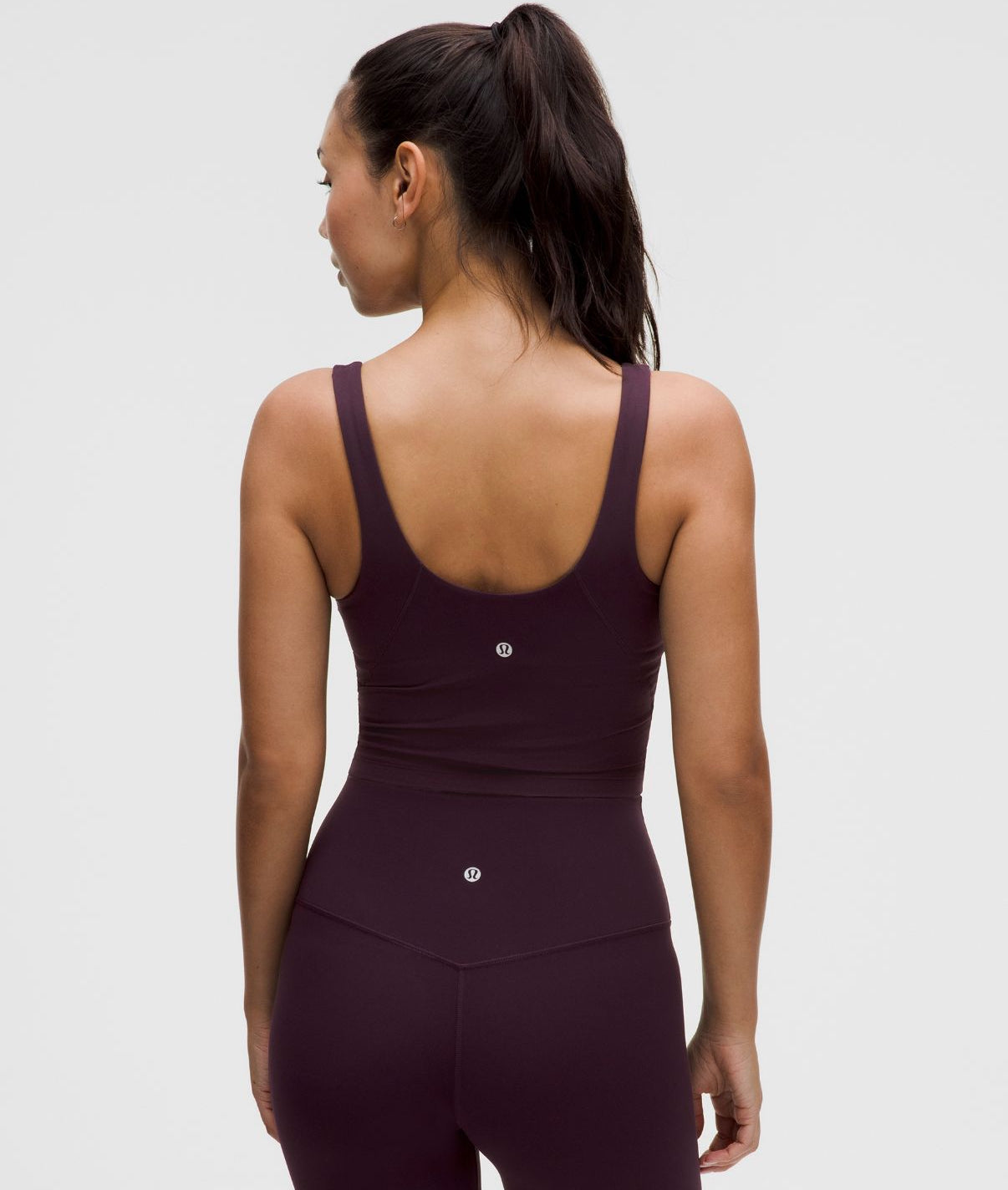 Align Tank Top Light Support A/B Cup Black Plum