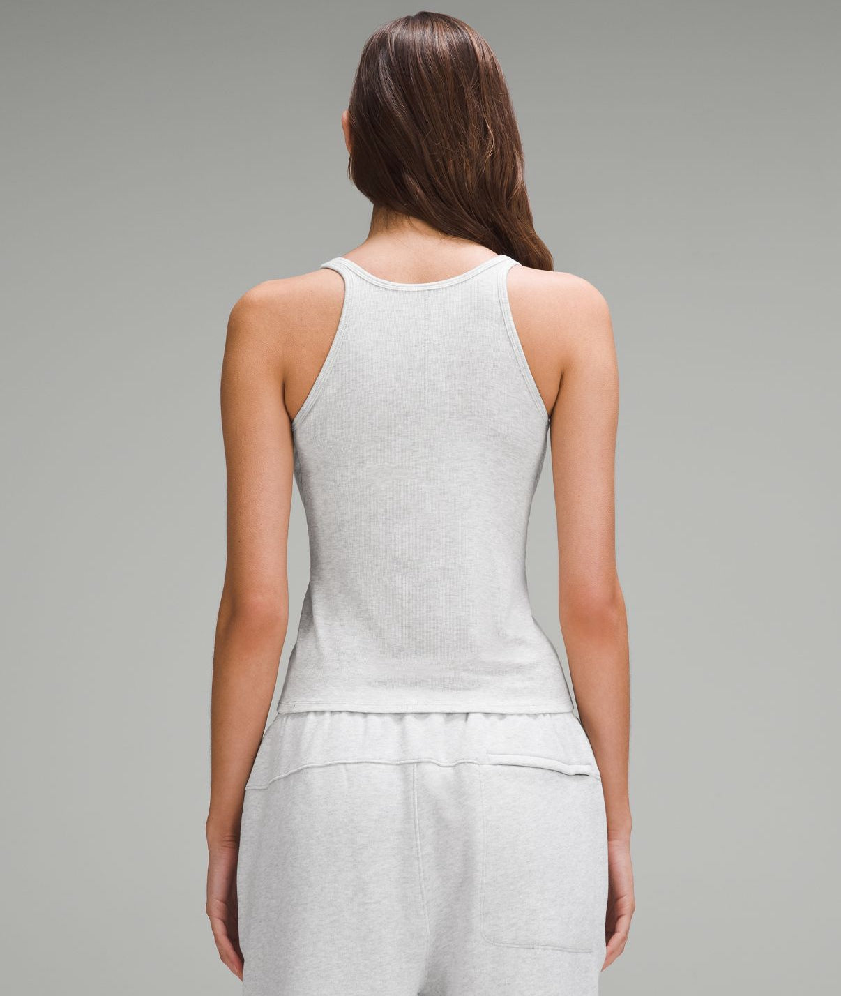 Hold Tight Thin Strap Racerback Tank Top Heathered Core Ultra Light Grey