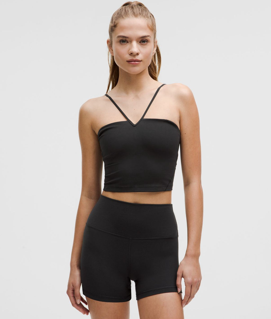 Align Strappy Deep-V Tank Top Light Support A/B Cup Black