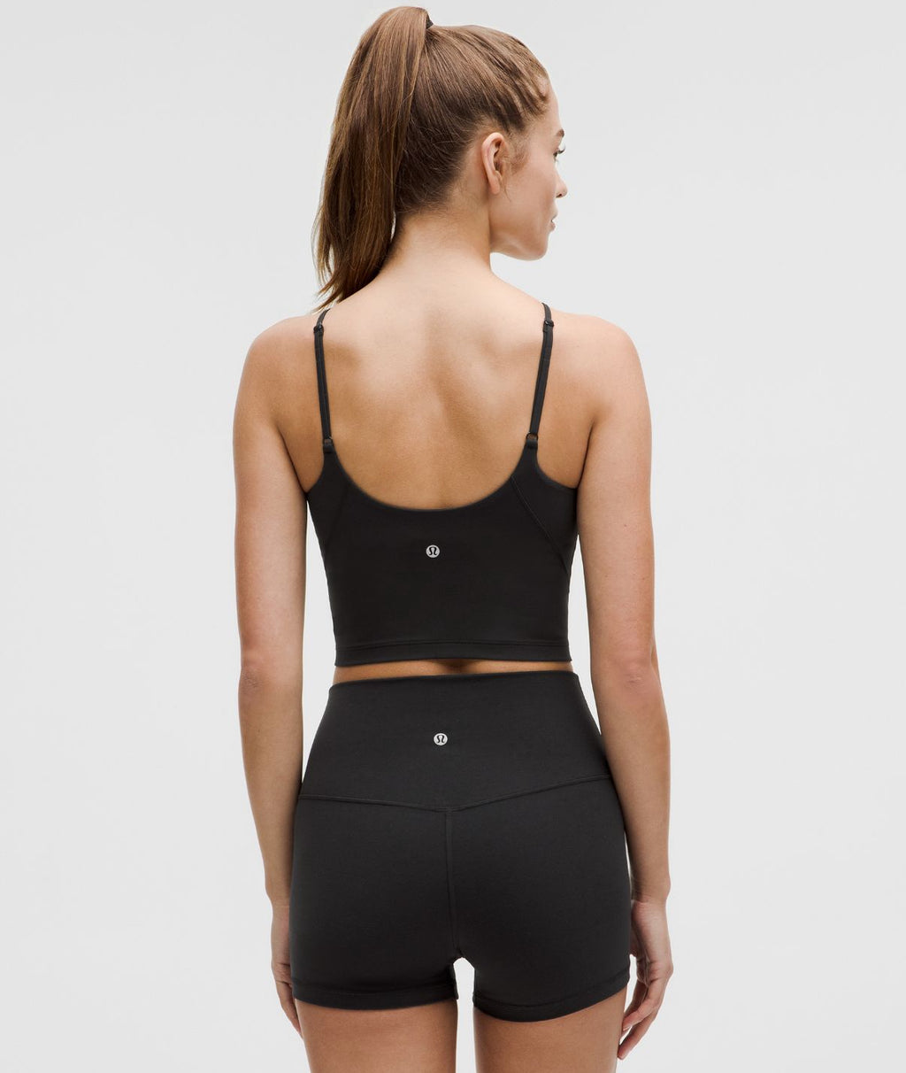 Align Strappy Deep-V Tank Top Light Support A/B Cup Black